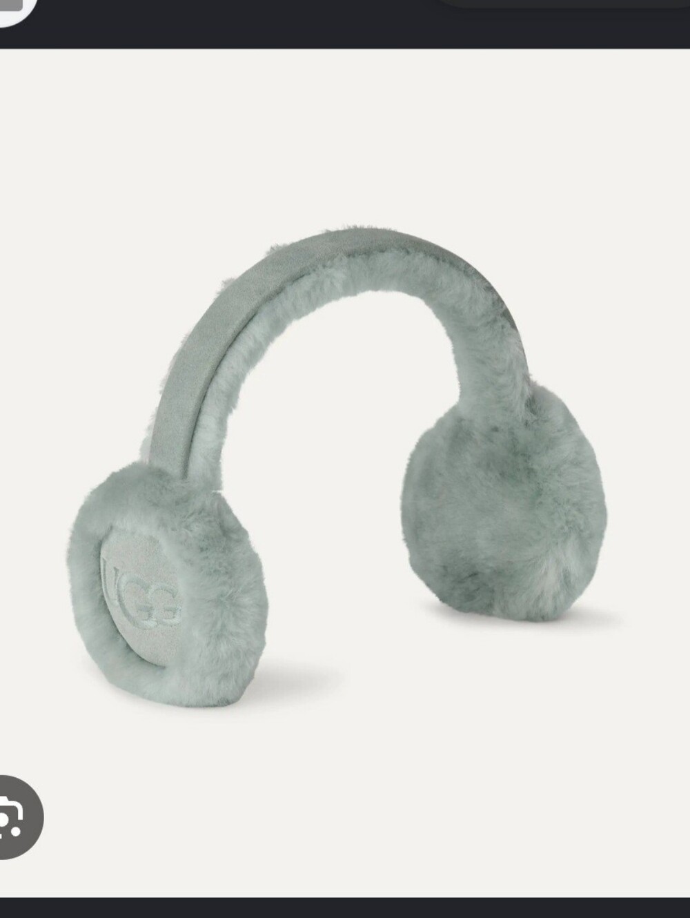 UGG Plush Shearling Over-Ear Headphones -  Gray Mist
